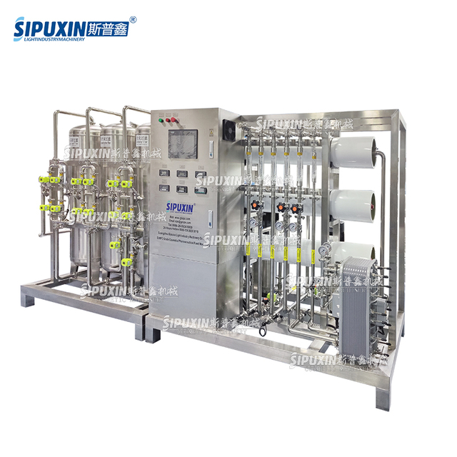 2000L PLC HMI Control Panel 2 Stage Sanitary Stainless Steel Water Treatment Machinery With EDI