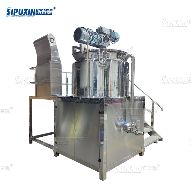 SIPUXIN 1000L Double-way Heating Detergent Mixing External Circulation Emulsifying Pump Shampoo Lotion Mixer Machine