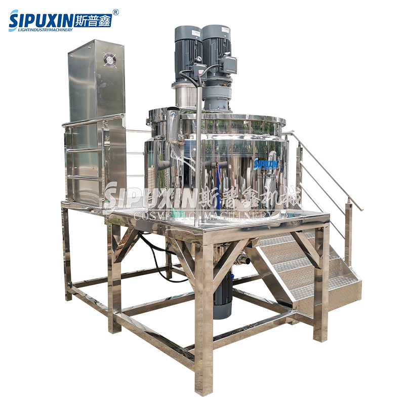 Factory Customized 500L High Shear Mixer Electric Heating Homogenizer Cosmetic Liquid Soap Making