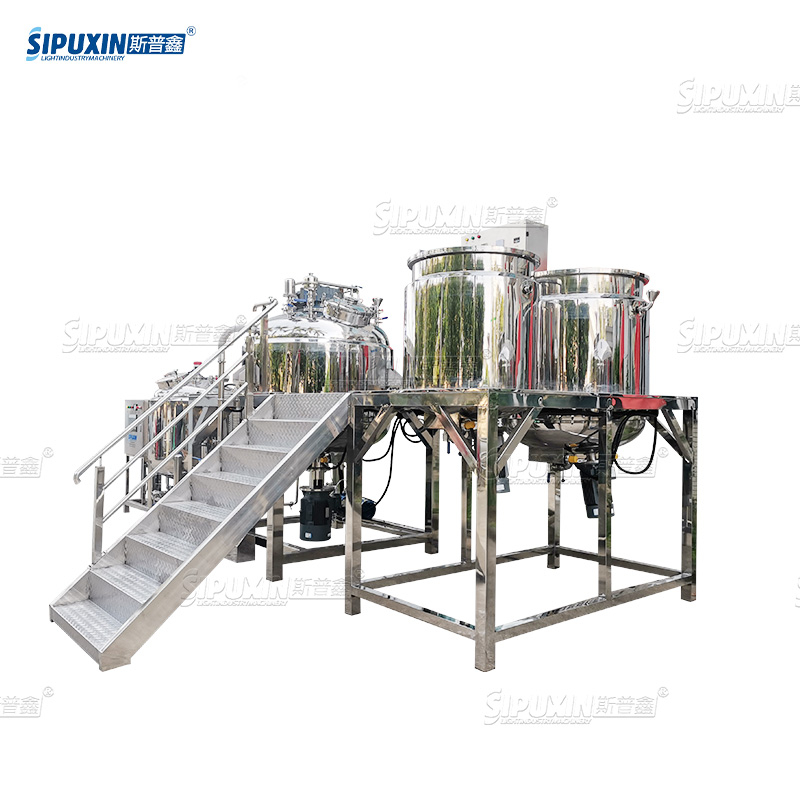 Mayonnaise/sunscreen/food Fixed Type Vacuum Homogenizing Blending Lotion Emulsifier Cosmetic Mixer Machine