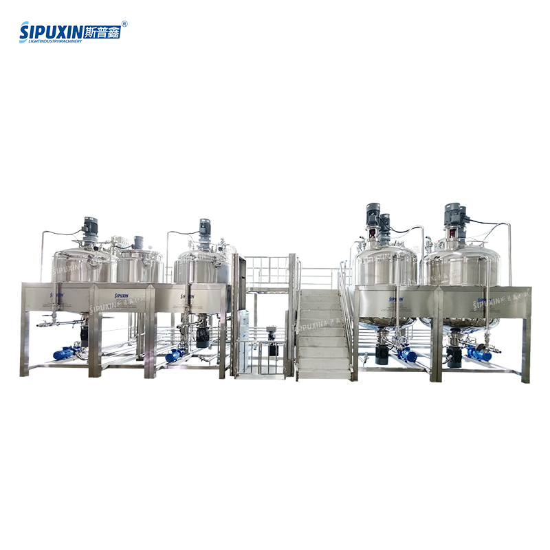 Fixed Type Combined Vacuum Emulsifier Mixer for Cosmetics Production