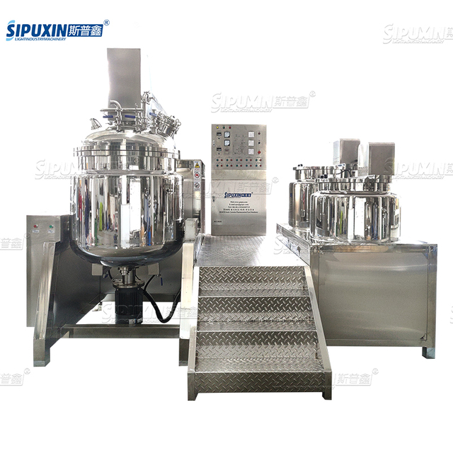 2024 Stainless Steel 304/316 Vacuum Homogenizing Emulsifying Mixer For Cosmetic Cream Lotion Homogenizing Emulsifier Mixer