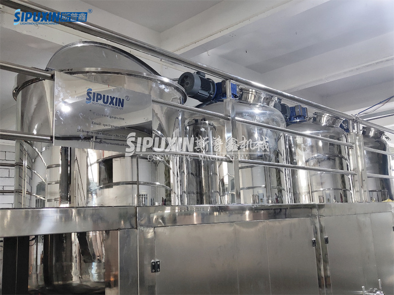 2000L Sealed Vacuum Cosmetic Chemicals Stirring Pot Combination 