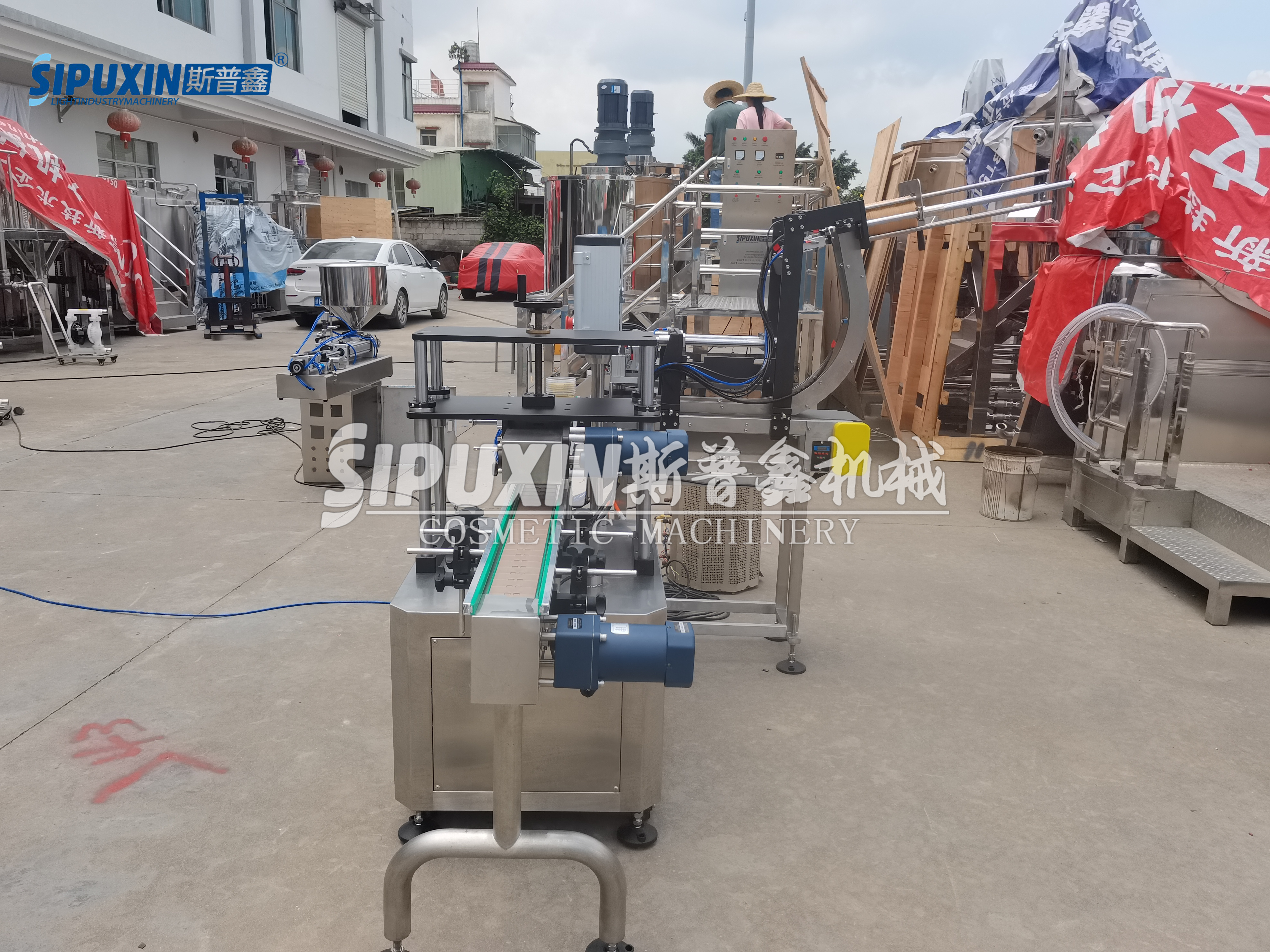 Duckbill Cover Body Sprayer Pump Bottle Labeling Capping Machine