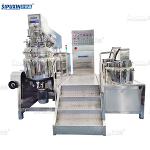 Spx 100L Hydraulic Lifting Electric Heating Bottom Cosmetic Cream Lotion Vacuum Homogenizing Emulsifying Tank Food Motor