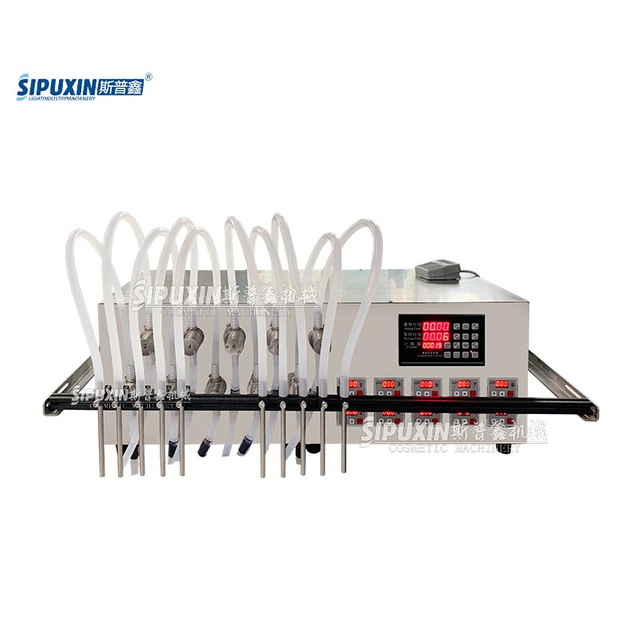 Semi-auto Water Filling Machine 10 Heads Juice Milk Filling Machine Beverage Filler Magnet Pump Filling Machine