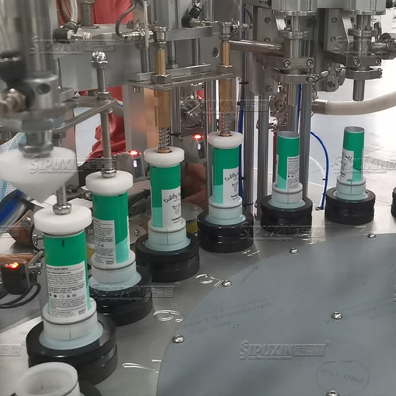 High Speed Full Automatic 2 Head Soft Tube Filling And Sealing Machine for Toothpaste Cosmetics Industry Pneumatic Driven
