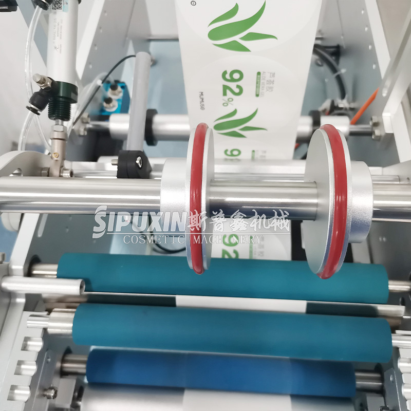 SPX Semi Automatic Round Plastic Glass Bottle Labeling Machine