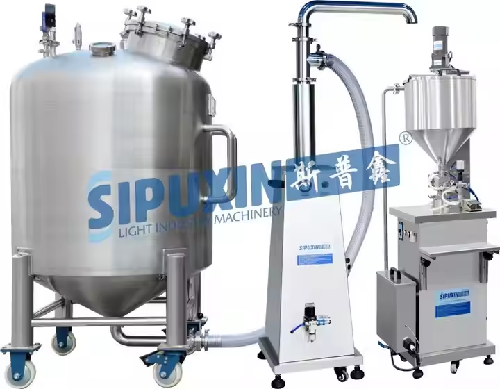 Sipuxin New Design for Paste Vertical Semi Automatic Heating Mixing Filling Machine Filling Equipment