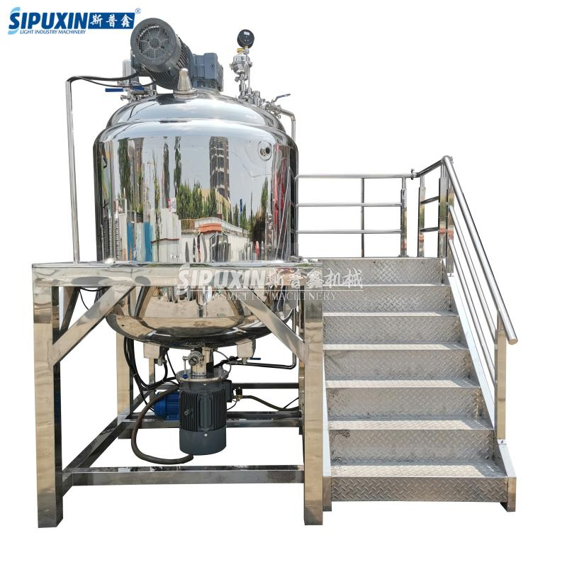 1000L Fix-type Vacuum Cosmetic Cream Homogenization Mixing Tank Homogenizer Emulsifier Mixer