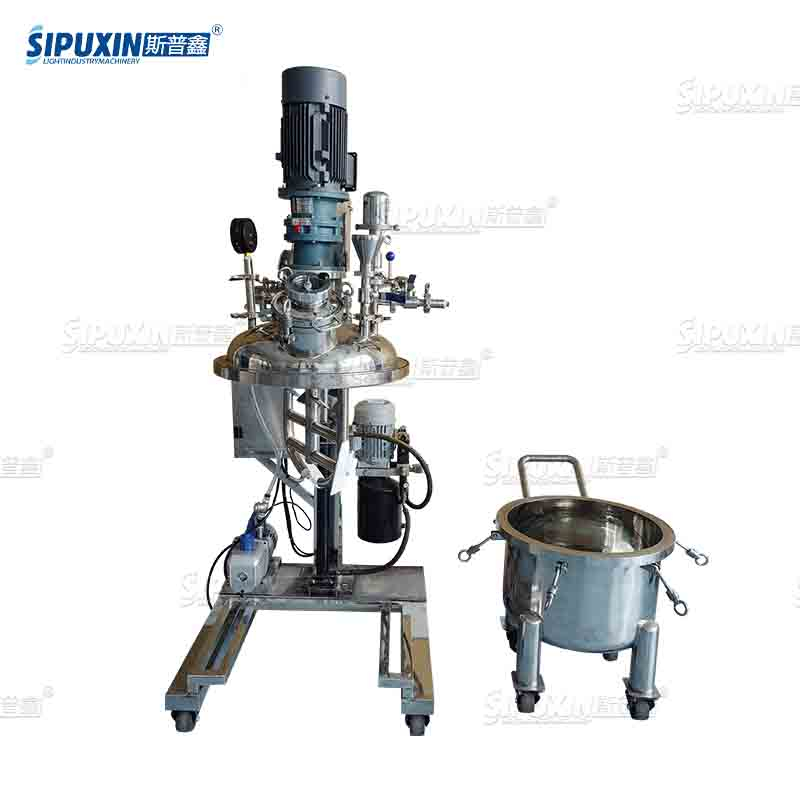 Electric Lifting Vacuum Emulsifier Machine Movable High Shear Homogeneous Mixer