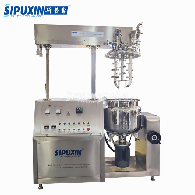 Customized Cosmetic Vacuum Homogenzing Emulsifier Machine Emulsifying Cosmetic Cream Mixer