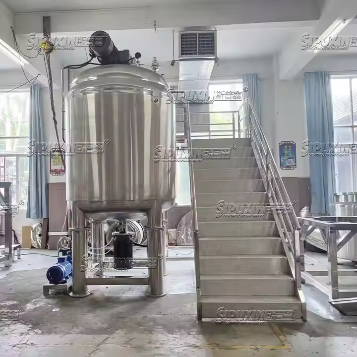 Liquid Fertilizer Production Line Machines 316L High Quality Mixing Tank for Cometic Shmpoo Lotion Making