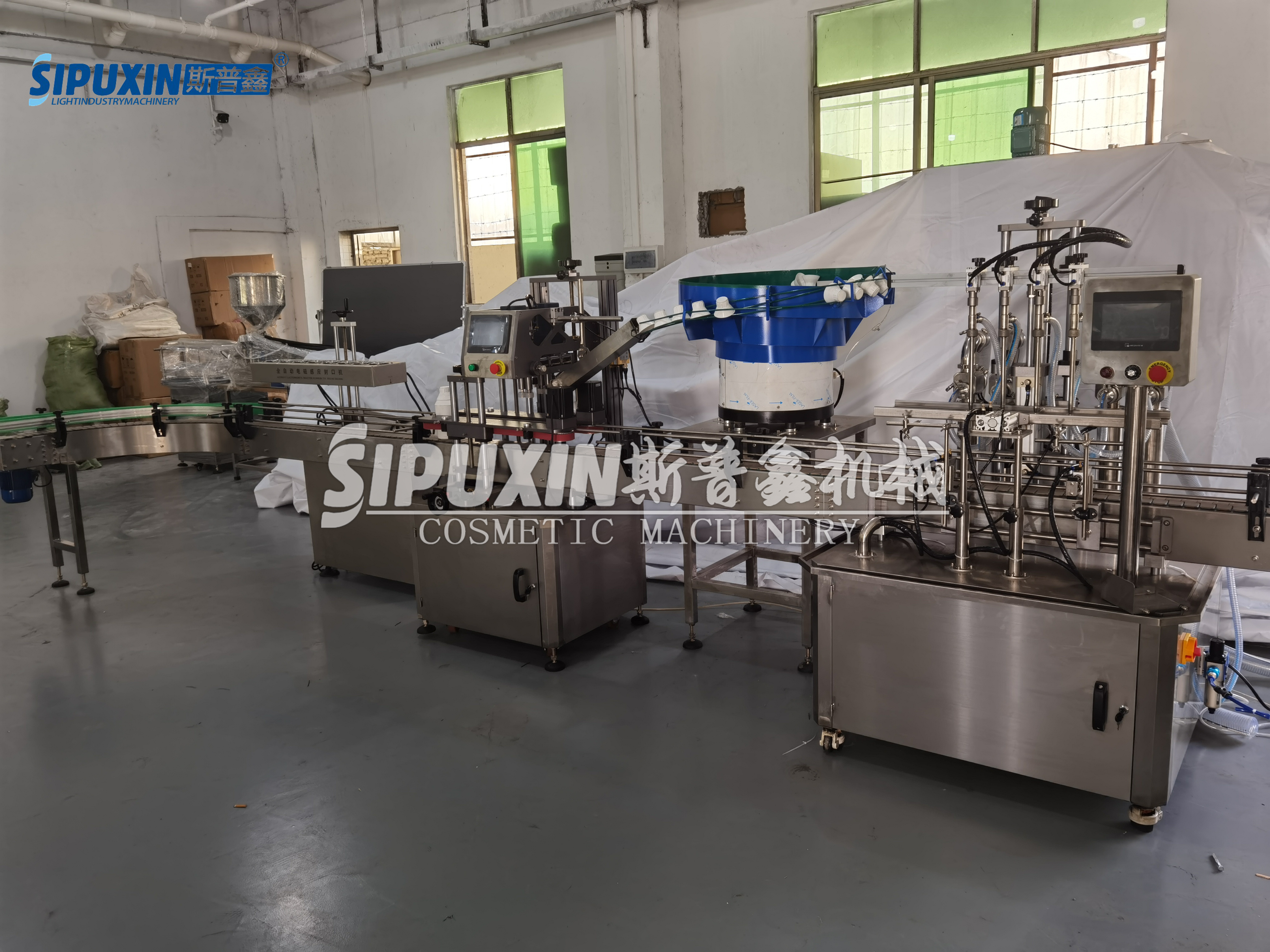 Automatic Makeup Cream Lotion Liquid Filling Capping Labeling Machine