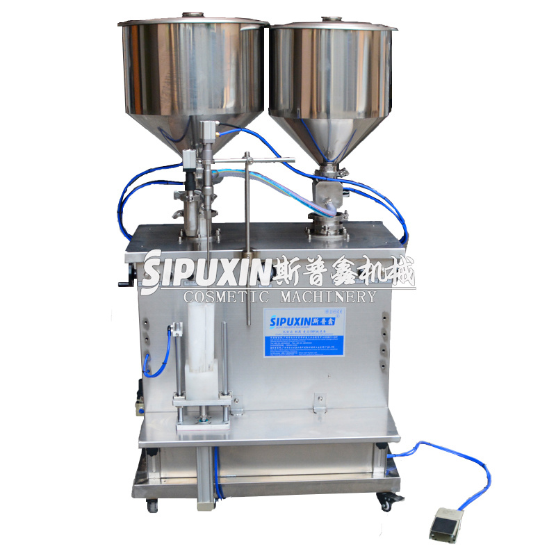 Two Vertical Liquid Paste Handle Semi-automatic Filling Machine