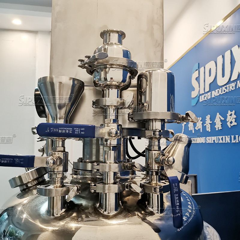 50 L Electric Heating Hydraulic Lift Vacuum Homogenizing Emulsion Pot