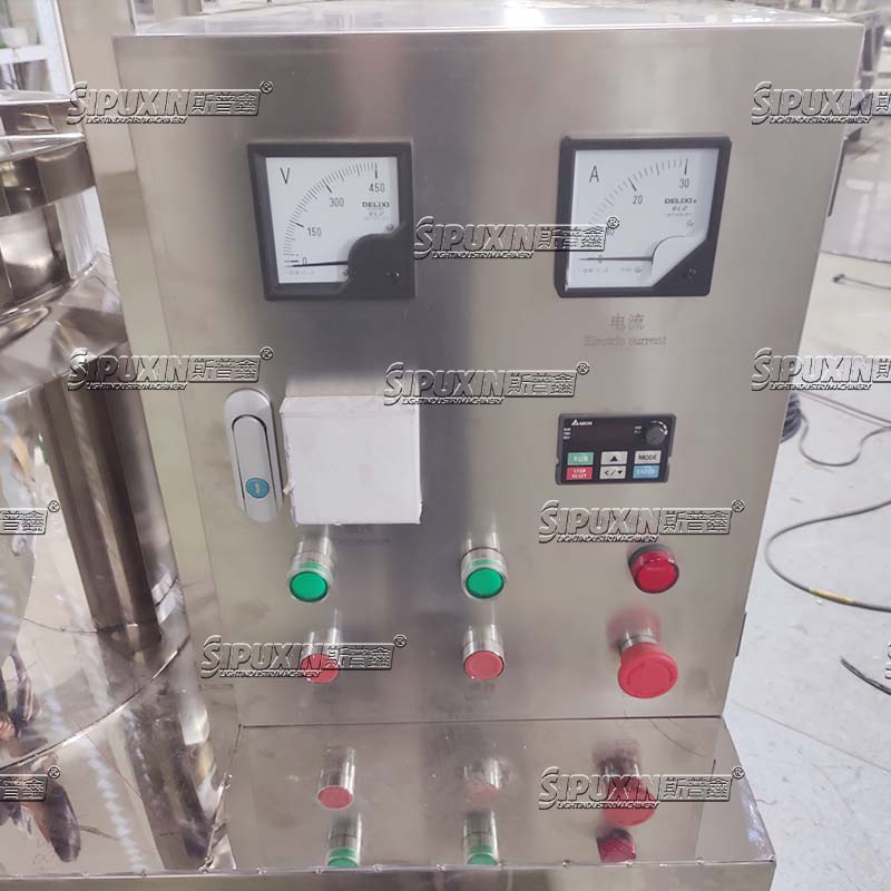 Spx 100L Hydraulic Lifting Electric Heating Bottom Cosmetic Cream Lotion Vacuum Homogenizing Emulsifying Tank Food Motor