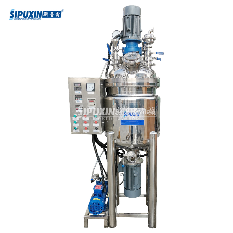 Stainless Steel Lotion Mixer Machine 100 Liters Vacuum Cream Mixing Tank SUS304/316 Electric Heating Cosmetic Mixing Machine