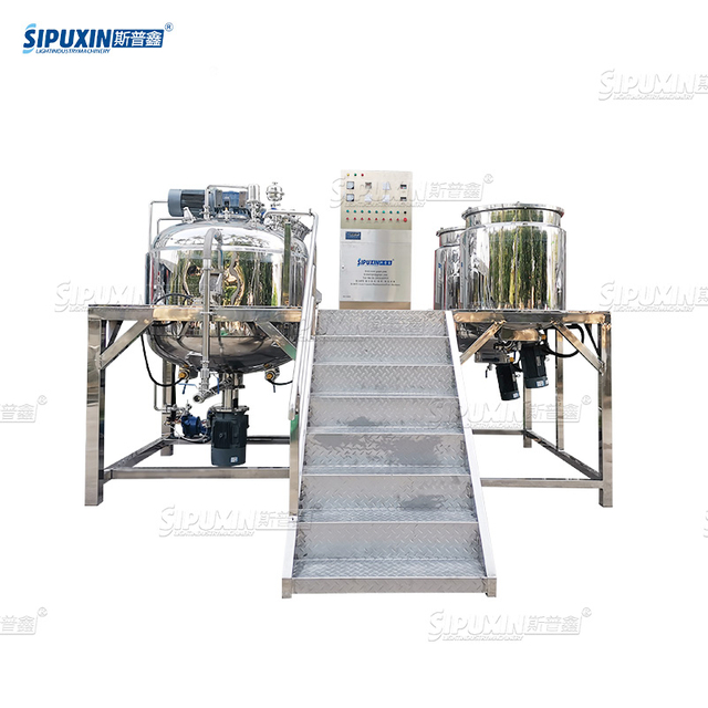 1000L Fix-type Skin Cream Weighing System Vacuum Homogenizer Emulsifier Mixer Machine