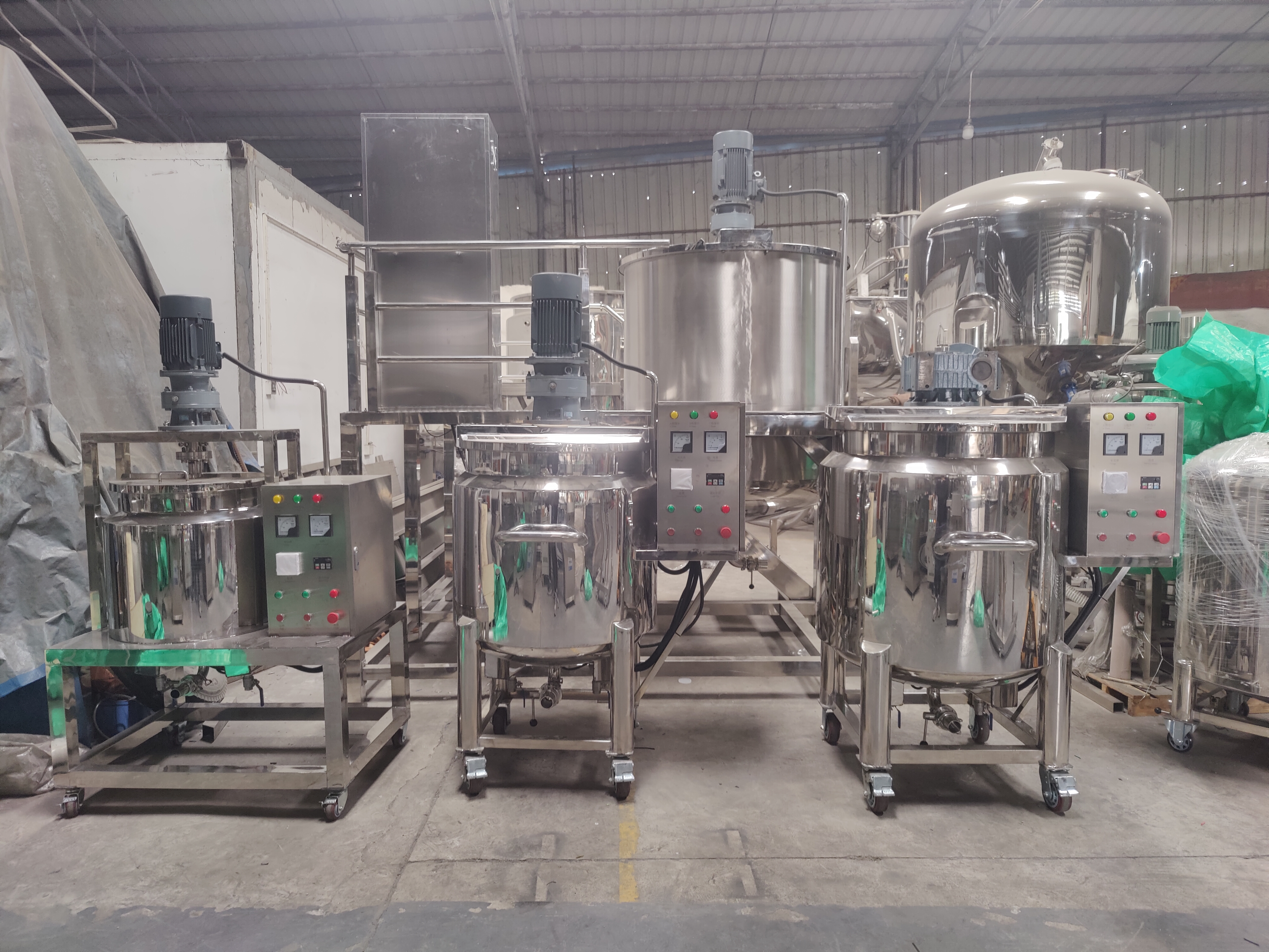 25L 50L 100L 250L 500L 1000L electric heating and mixing tank for shampoo liquid soap high shear homogenizer emulsifier 