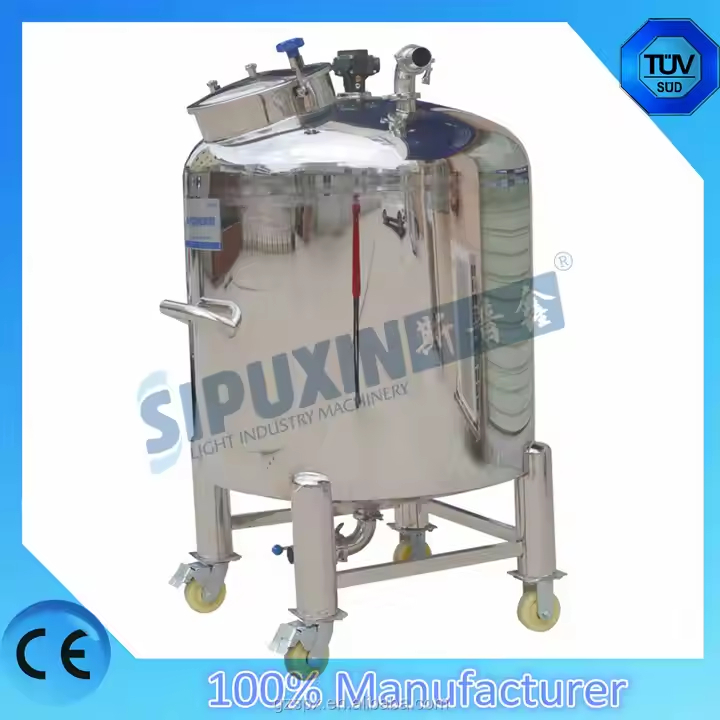 Sipuxin Customized 500 1000 Litre for Perfume Alcohol Stainless Steel Mixing Storage Tank