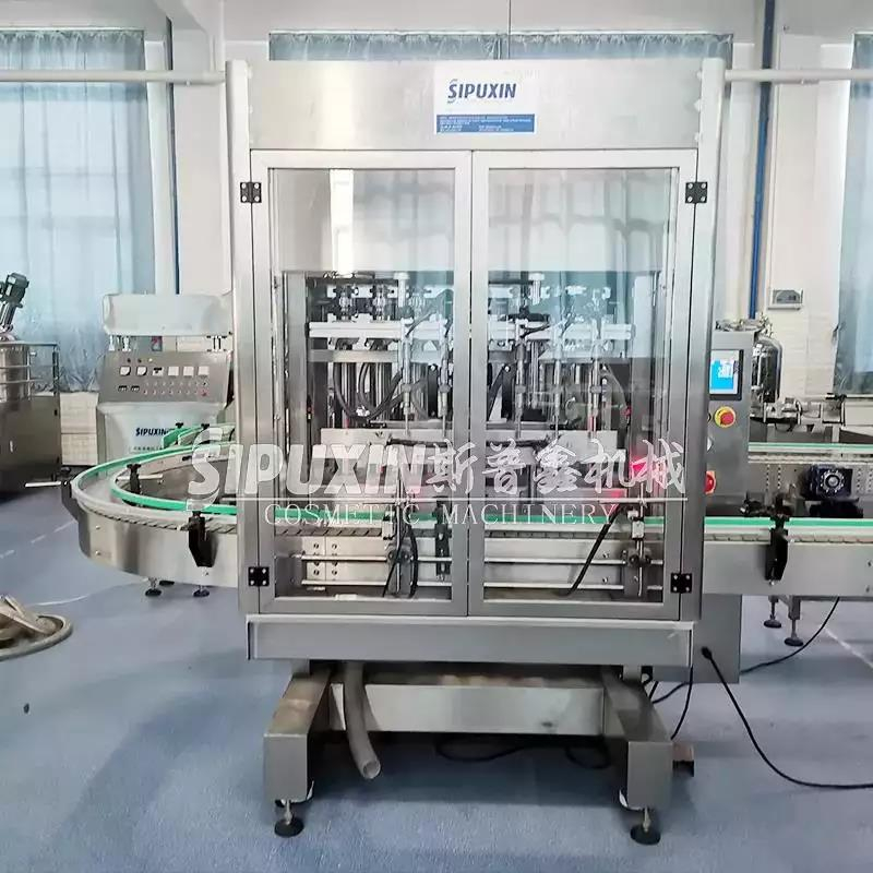 SPX SUS.316 Stainless Steel 6 Heads High Efficiency Cosmetics Material Filling Equipment Beverage Filling Machine with PLC