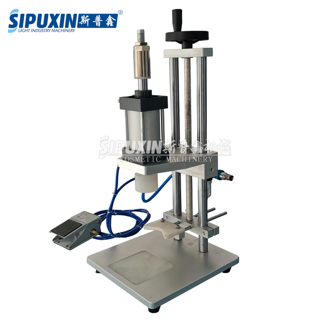 Semi Automatic Pneumatic Perfume Bottle Manual Capping Machine 