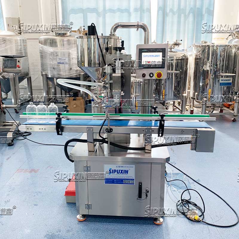  Automatic Single Head Double Discharge Filling And Capping Machine