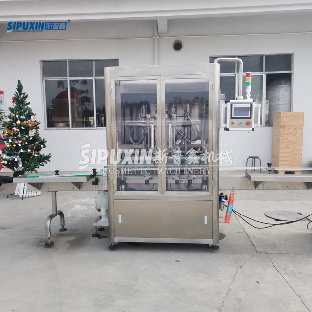 4 Heads Filling Capping And Round Bottle Labeling Machine