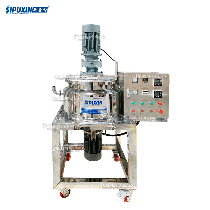  Stainless Steel Movable Homogenized Mixing Machine with Homogenizer for Shampoo Lotion Detergent Production