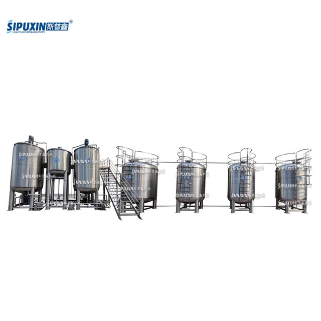 50000L Liquid Detergent Chemicals Mixing Tanks with Raw Material Drums Lifting Elevator