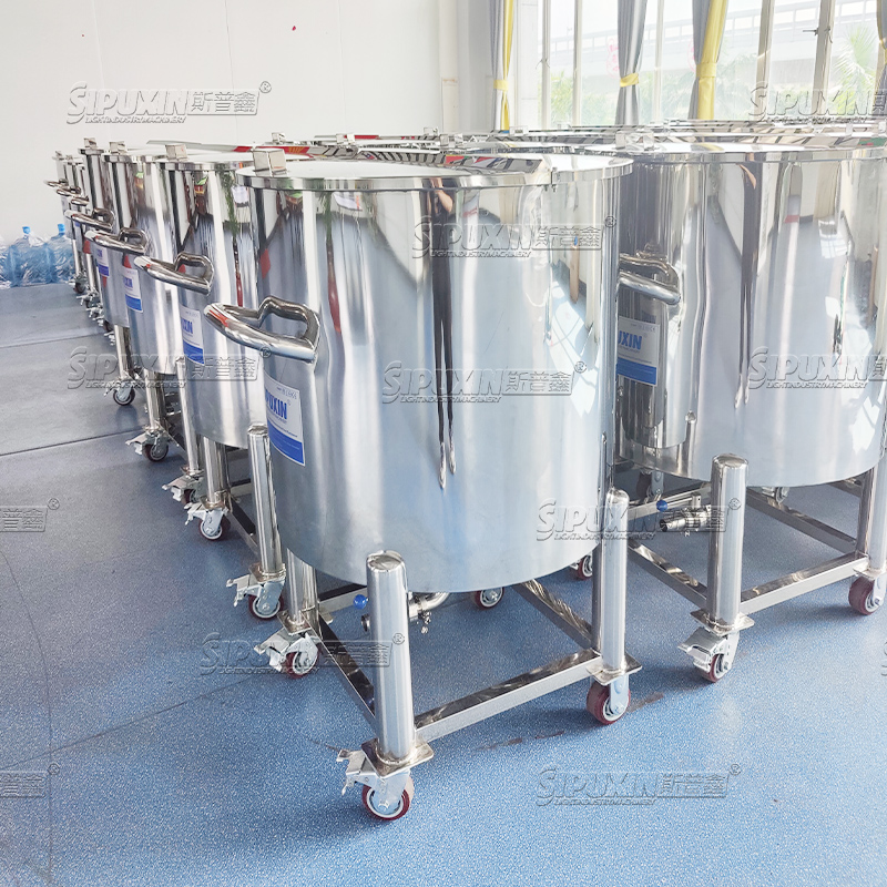 Customize Small Volume Stainless Steel tank Movable Stainless Steel Storage Tank Liquid Water Storage Tank