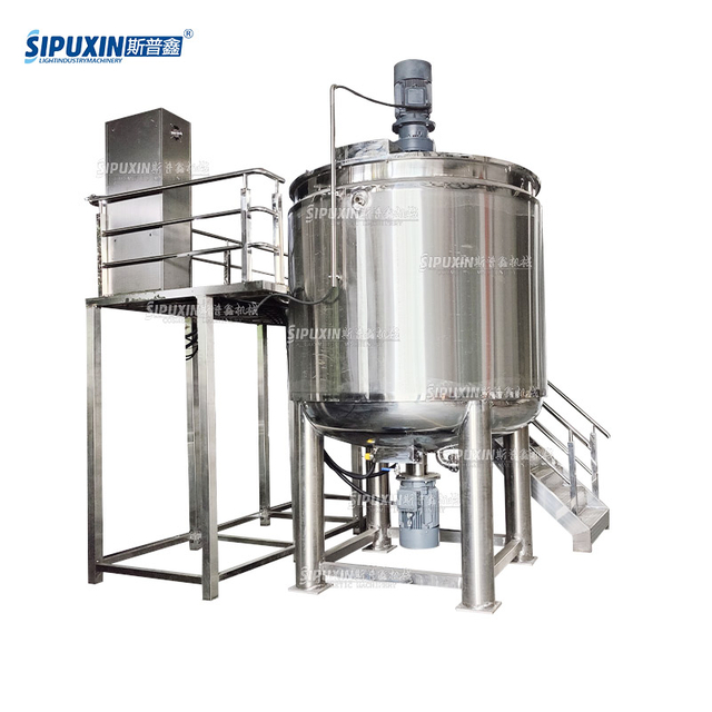 5000L Steam Heating Mixer Machine For Shampoo Hot Sale Cosmetics Mixing Equipment SUS304/316 High Quality Chemical Machinery