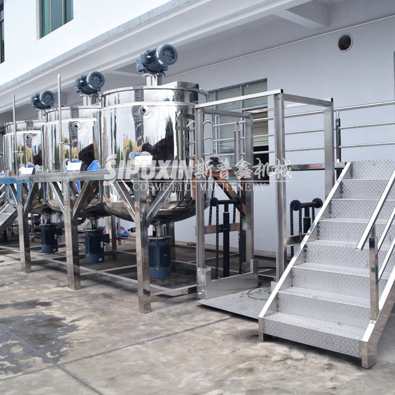 SUS304 Stainless Steel Homogenized Mixing Tank Electric Heating with AC Motor Industrial Mixer for Liquid Soap Detergent Shampoo