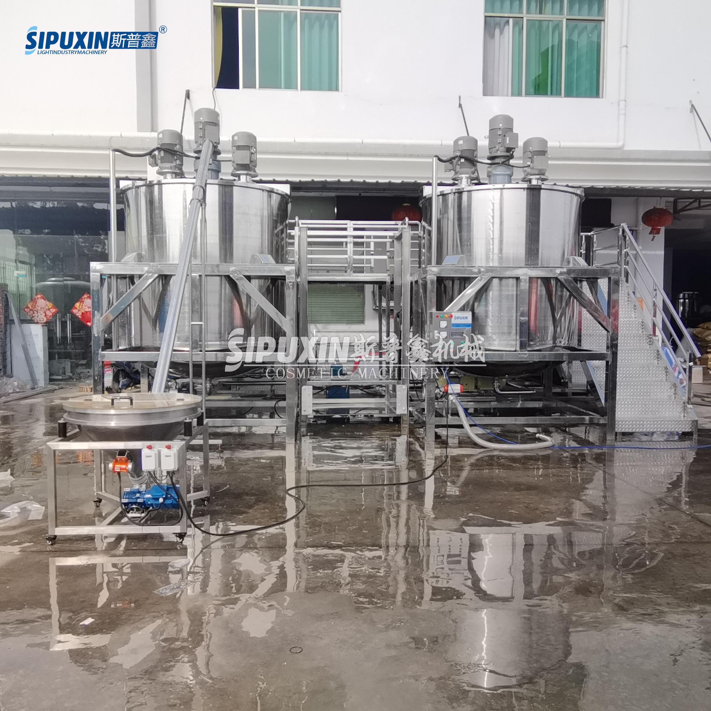 SPX 6000L Monolayer Industrial Mixing Equipment with 3 Motor