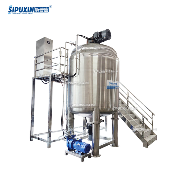 3 Tons Commercial Grade Vacuum Emulsion Machine for Cosmetics Food Chemical Production Stainless Steel Vacuum Emulsifier
