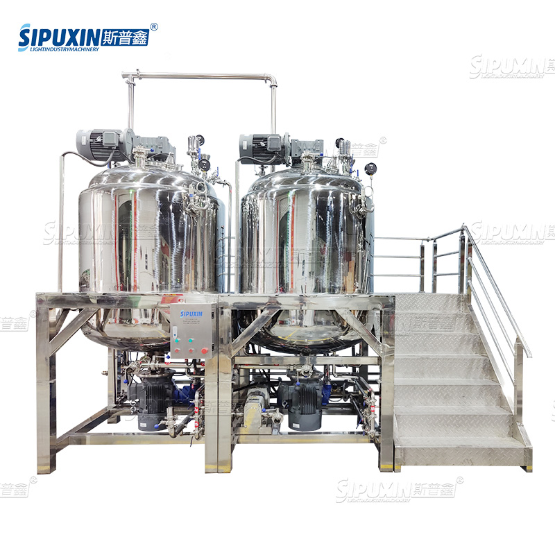 SPX 1T Combination Steam Heating Vacuum Homogeneous emulsifiying Machine