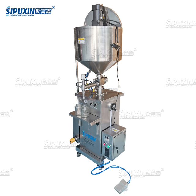 Semi Automatic Good Performance Vertical Pneumatic Constant Temperature Filling Machine Paste Filler Honey Filling Machine