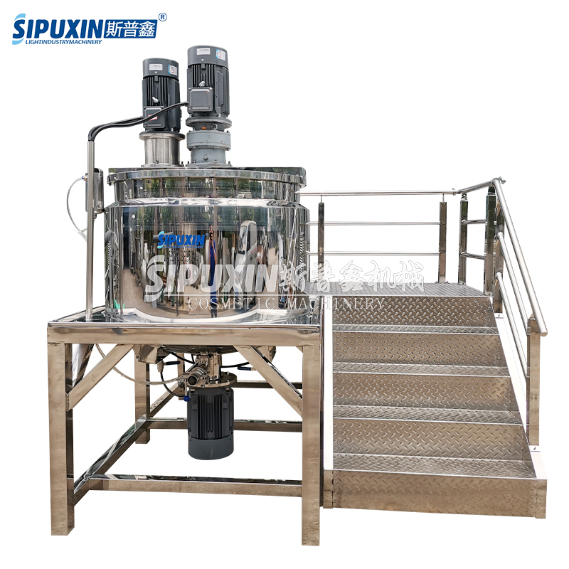 500L Electric Heating Industrial Mixer Blender Juice Mixing Machine for Body Lotions And Sanitizer