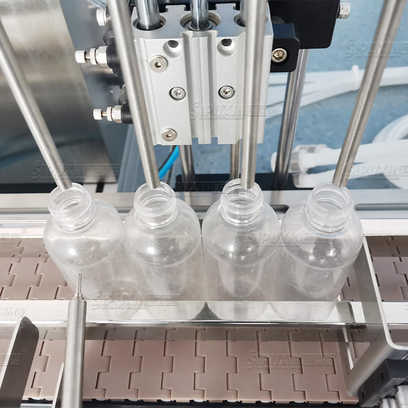 4 Nozzles Automatic Liquid Filling Machine Pneumatic 220V for Liquid ...