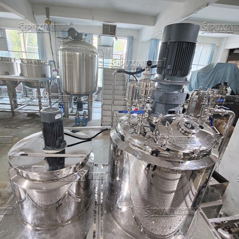 Industrial Stainless Steel Single Tank Combined Vacuum Homogenizing Emulsifying Machine