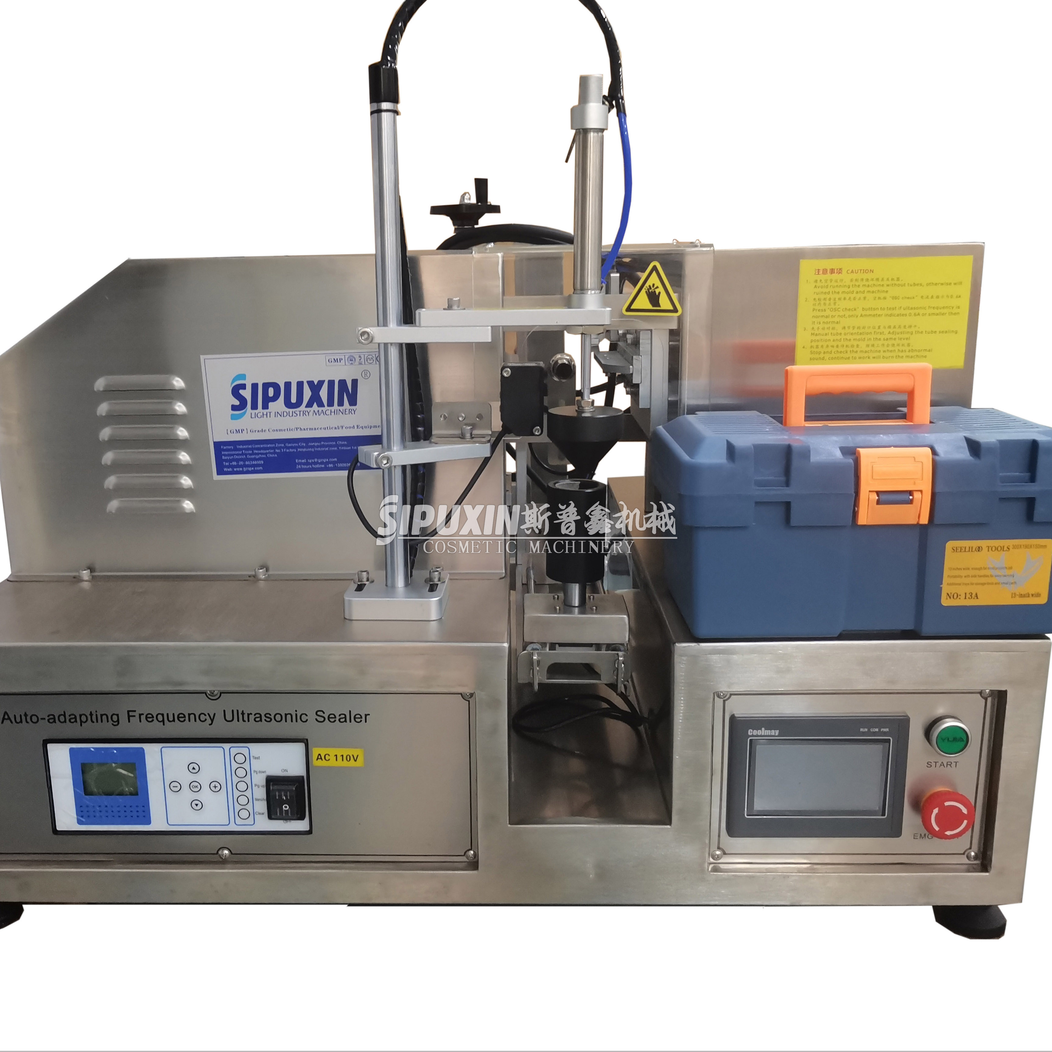 SPX Semi-automatic Ultrasonic Cleaner Cream Plastic Tube Sealing Machine