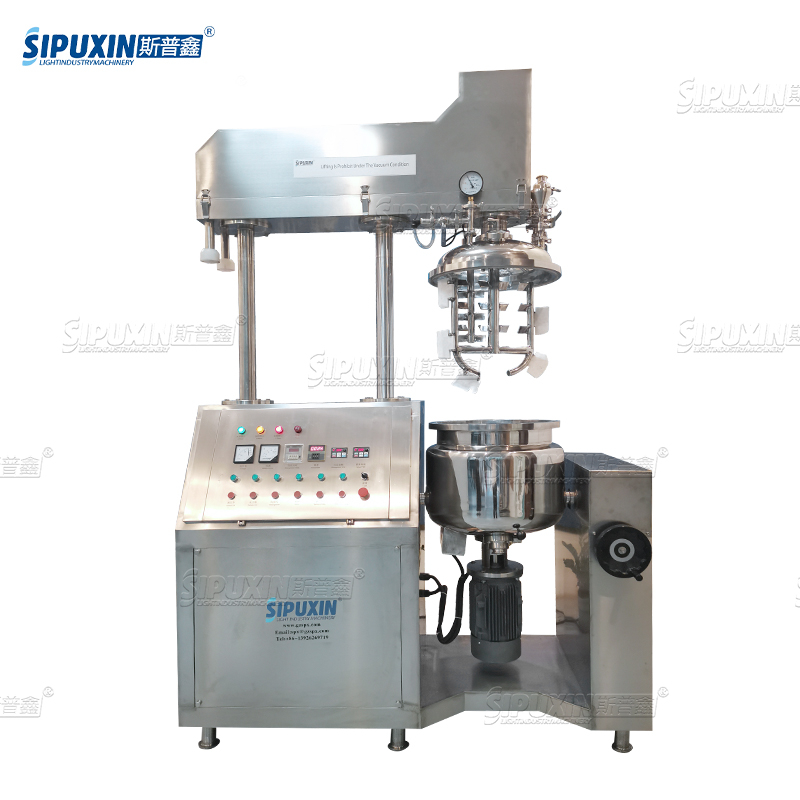 50 L Electric Heating Hydraulic Lift Vacuum Homogenizing Emulsion Pot