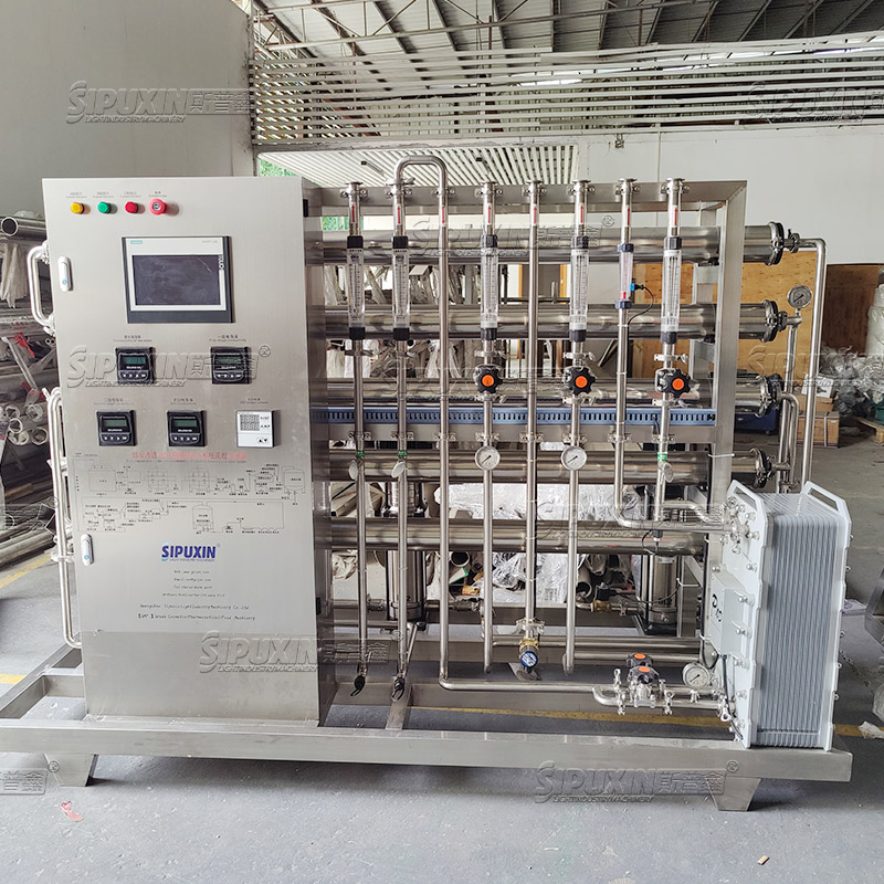 Hot Sale 98% Desalination Rate 1000L Secondary Reverse Osmosis Water Treament Machinery EDI