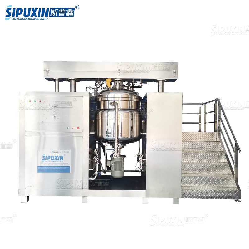 Electric Heating Vacuum Emulsifying Mixer For Cream 300 Liters External Circulation Homogenizer Paste Mixer With PLC