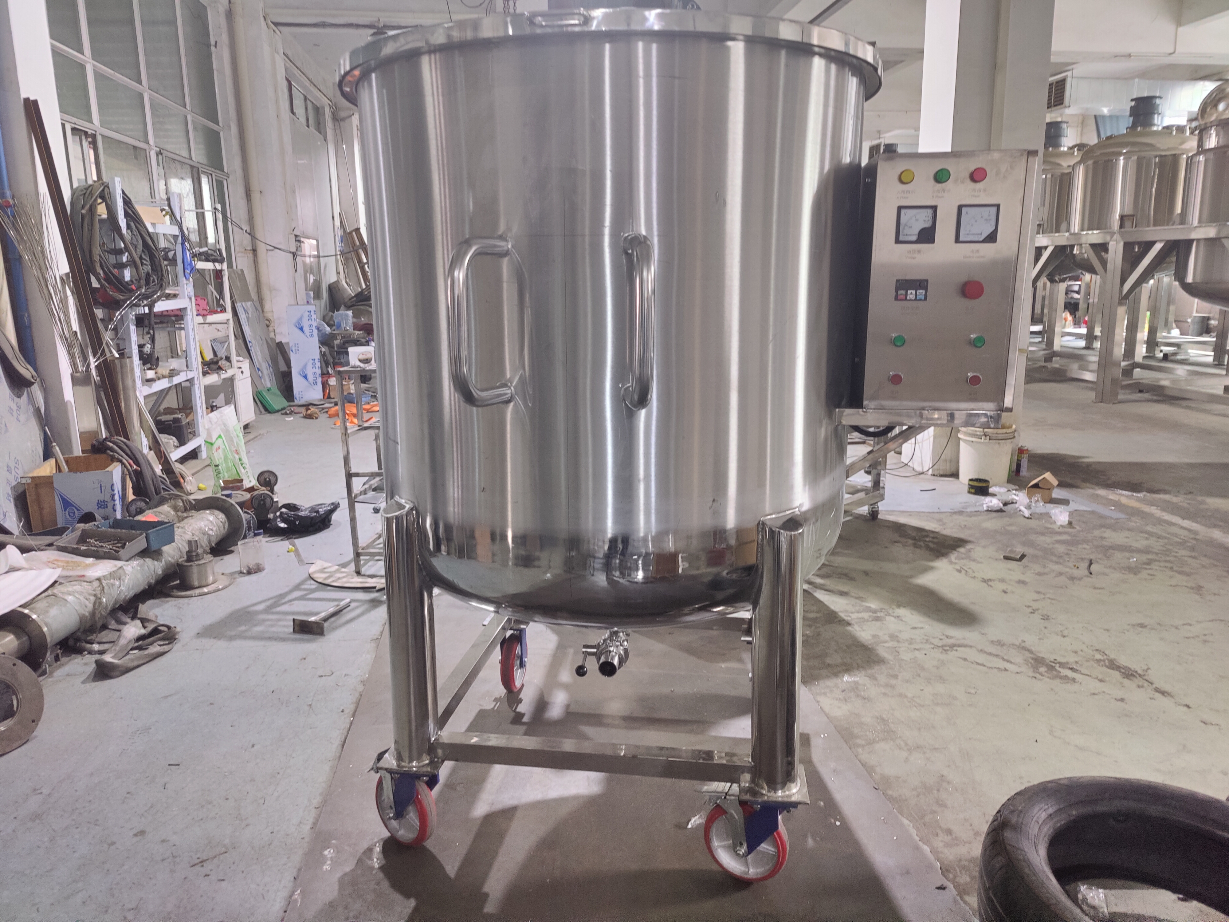 25L 50L 100L 250L 500L 1000L electric heating and mixing tank for shampoo liquid soap high shear homogenizer emulsifier 