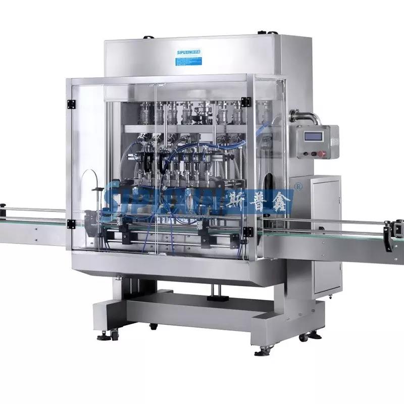 SPX SUS.316 Stainless Steel 6 Heads High Efficiency Cosmetics Material Filling Equipment Beverage Filling Machine with PLC