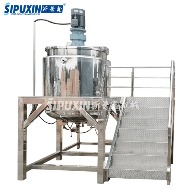 High Efficiency Liquid Soap Double Jacket Chemical Mixing Tank Mixer For Liquid Product