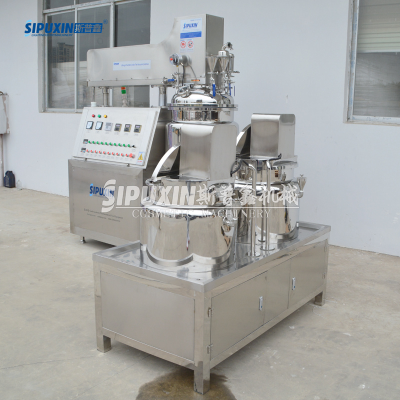 SIPUXIN 100L Electrical Heating Lotion Vacuum Emulsifying Mixer