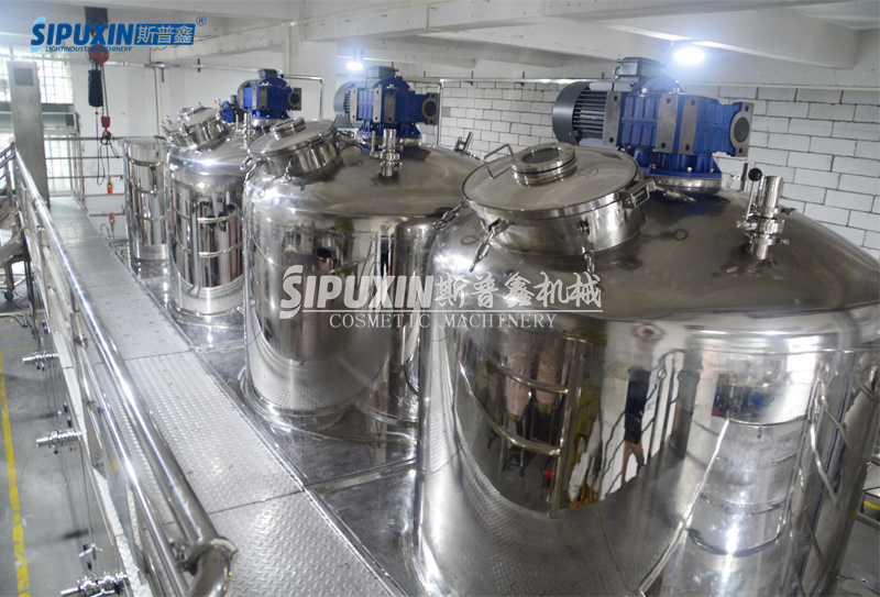 2000L Sealed Vacuum Cosmetic Chemicals Stirring Pot Combination 